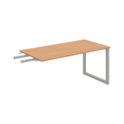 Pracovný stôl UNI O, kolmo reťaziaci, 160x75,5x80 cm, buk/sivá