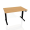 Pracovný stôl Motion, PO, 2S, 180x70,5-120,5x80 cm, buk/čierna