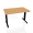 Pracovný stôl Motion, ZO, 3S, 160x61 - 128x80 cm, buk/čierna