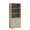 Policová skriňa BASIC, kombinovaná, so zámkom, 80x40x182,1cm, dub Somona