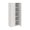 Policová skriňa Drive, zámok, 80x185x42 cm, biela/biela