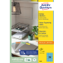 Etikety farebné 70x37mm Avery A4 100 hárkov modré