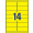 Etikety Avery odnímateľné 99,1x38,1 mm neónové žlté