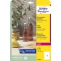 Etikety polyesterové 210x297mm Avery A4 25 hárkov priehľadné