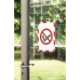 Samolepiaci Duraframe Security A4, červeno-biely, bal.2 ks