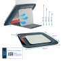 Stojan pod notebook Leitz Cosy zamatový sivá