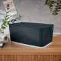 Úložný box s vekom Leitz MyBox, veľkosť S zamatový šedý