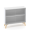 Policová skriňa ALFA ROOT, sklo, 1 polica, 100x45,8x88,7cm, biela