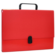 Aktovka s držadlom Office Products na dokumenty A4 červená
