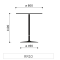 Barový stolík Chic RR10, p 80cm, v 110cm, celokovový, čierny