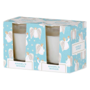 Emocio Sklo 52x65 mm 2ks v krabičce Angel´s Wings - Cookie and Cream, vonná sviečka