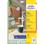 Etikety univerzálne kruhové 40mm Avery A4 10 hárkov