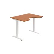 Pracovný stôl Motion Ergo, PO, 2S, 120x70,5-120,5x90 cm, čerešňa/biela