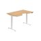Pracovný stôl Motion Ergo, PO, 2S, 140x70,5-120,5x90 cm, dub/biela